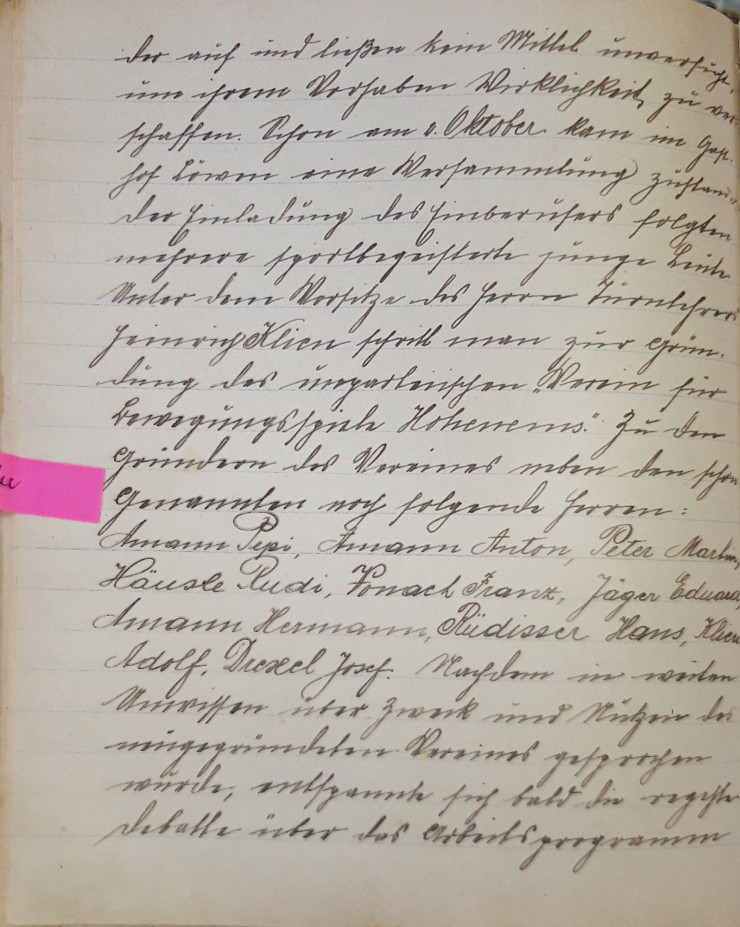 Gründungsurkunde 1923